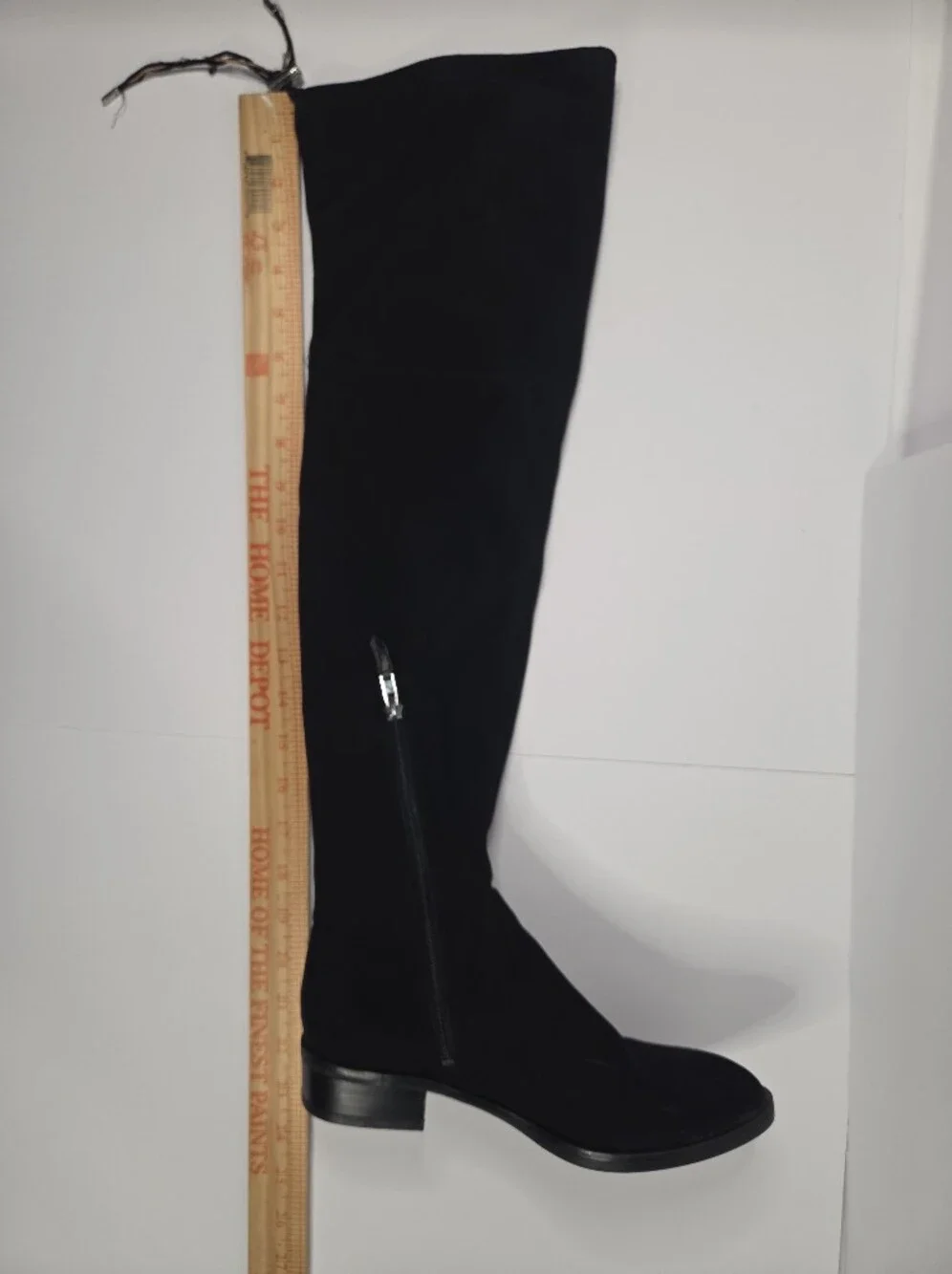 Sam Edelman Paloma Black Faux Suede Over The Knee OTK Boots Womens 6.5 M
